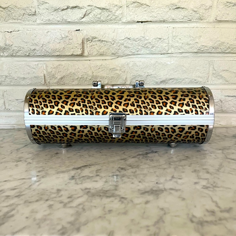 Leopard wine bottle carry case- Great gift idea!